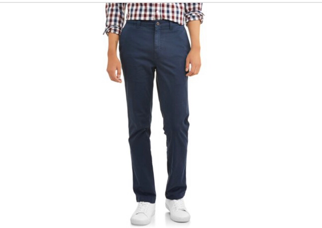 MEN S SLIM CHINO PANTS,SIZE28x30,BLUE eBay