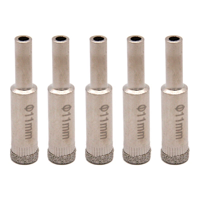 5pcs 11mm Diamond Hole Saw Drill Bit Coated Masonry Tools for Rocks Stone Glass