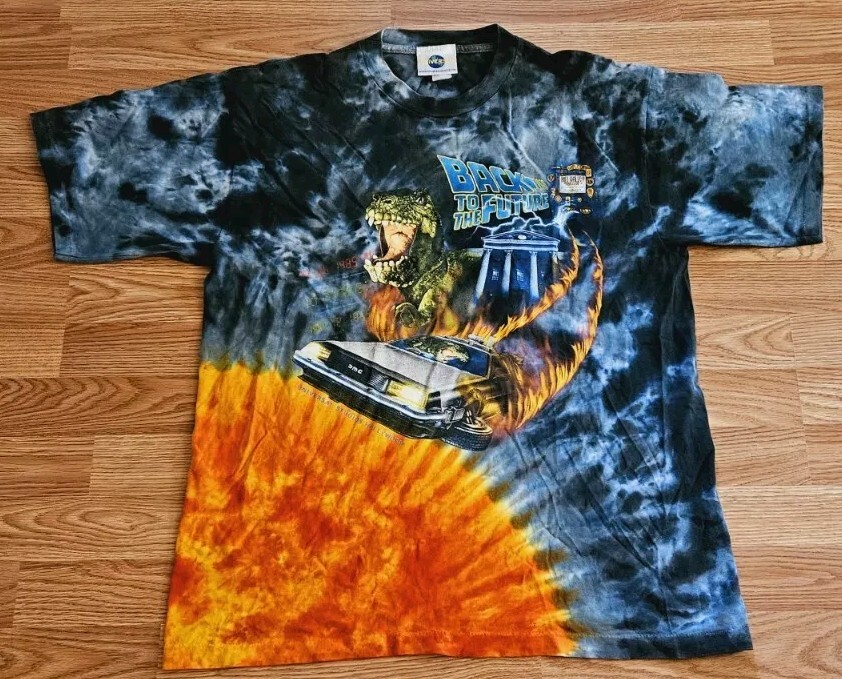 Vintage 90s Back To The Future Tie Dye T Shirt Universal