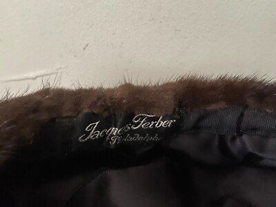 Antique Jacques Ferber Philadelphia Brown Mink Fur Hat With  display picture 2