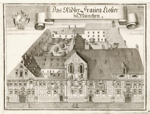 Munich Ridler Frauenkloster Original Gravure sur Cuivre M.Wening 1740 - Photo 1/1