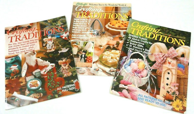 Lot of 3 Vtg Crafting Traditions Magazines Christmas Spring Wedding Easter More
