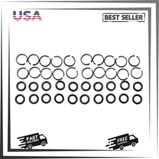 20 Sets of 3/8" Impact Wrench Socket Retainer Rings with O-Ring Impact Friction
