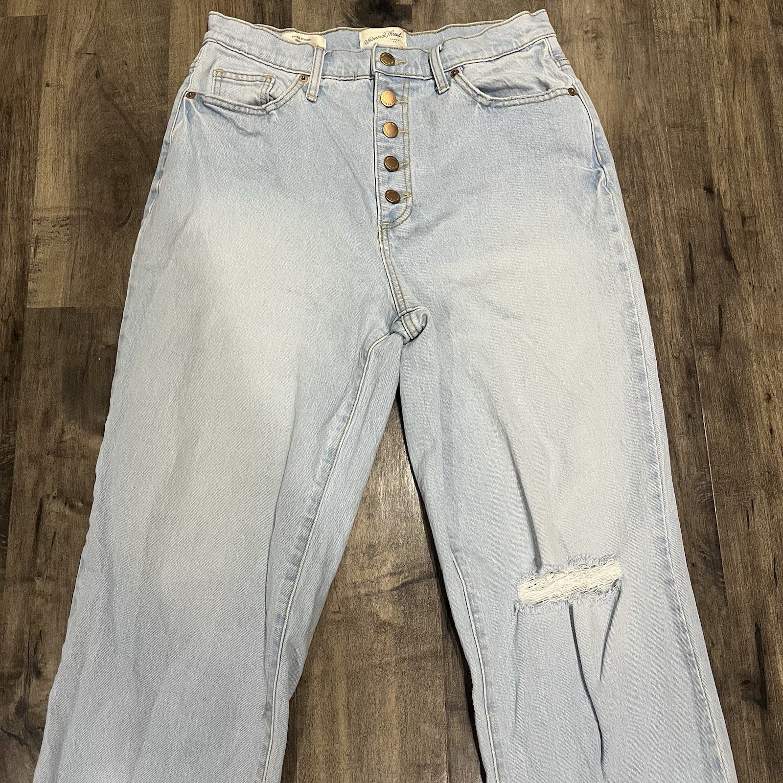 Universal Thread High Rise Button Fly Vintage Str… - image 3