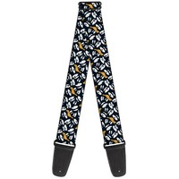 Guitar Strap - Daffy Duck Expression And Eyes Scattered Blac (Us Import) Acc Neu