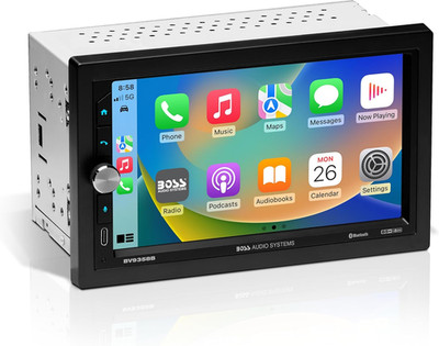 BV9358B Car Stereo   Wireless Carplay Android Auto, Double Din, 7 Inch Touchscre