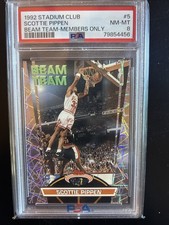 Scottie Pippen 1992 Stadium Club Beam Team Members Only PSA 8