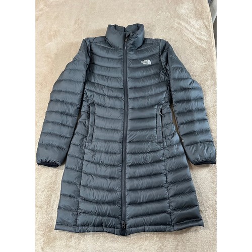 The North Face 700-fill Pertex Down Long Puffer Coat Women's Size S Gray EUC