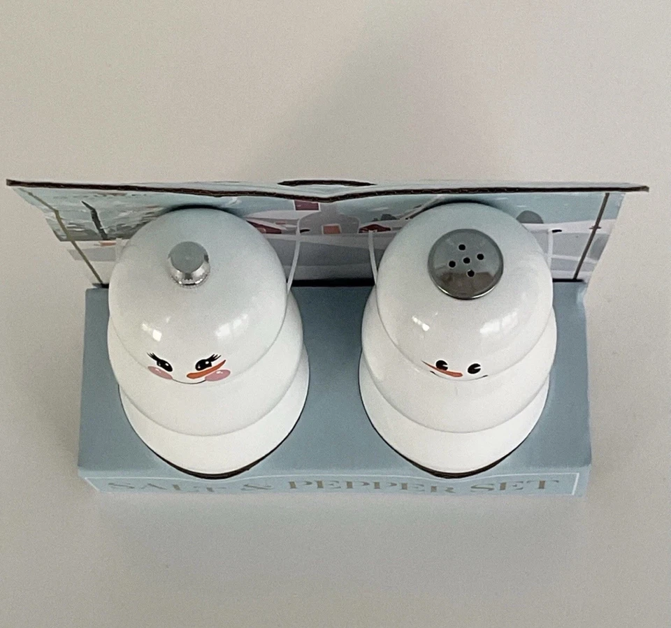 Новый снеговик соли и перца мельница шейкер комплект рождественский праздник зима - Изображение 4 из 4