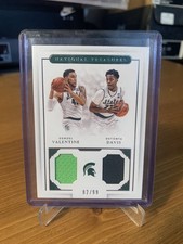 2016 Panini National Treasures Dual Patches Denzel Valentine Deyonta Davis /99