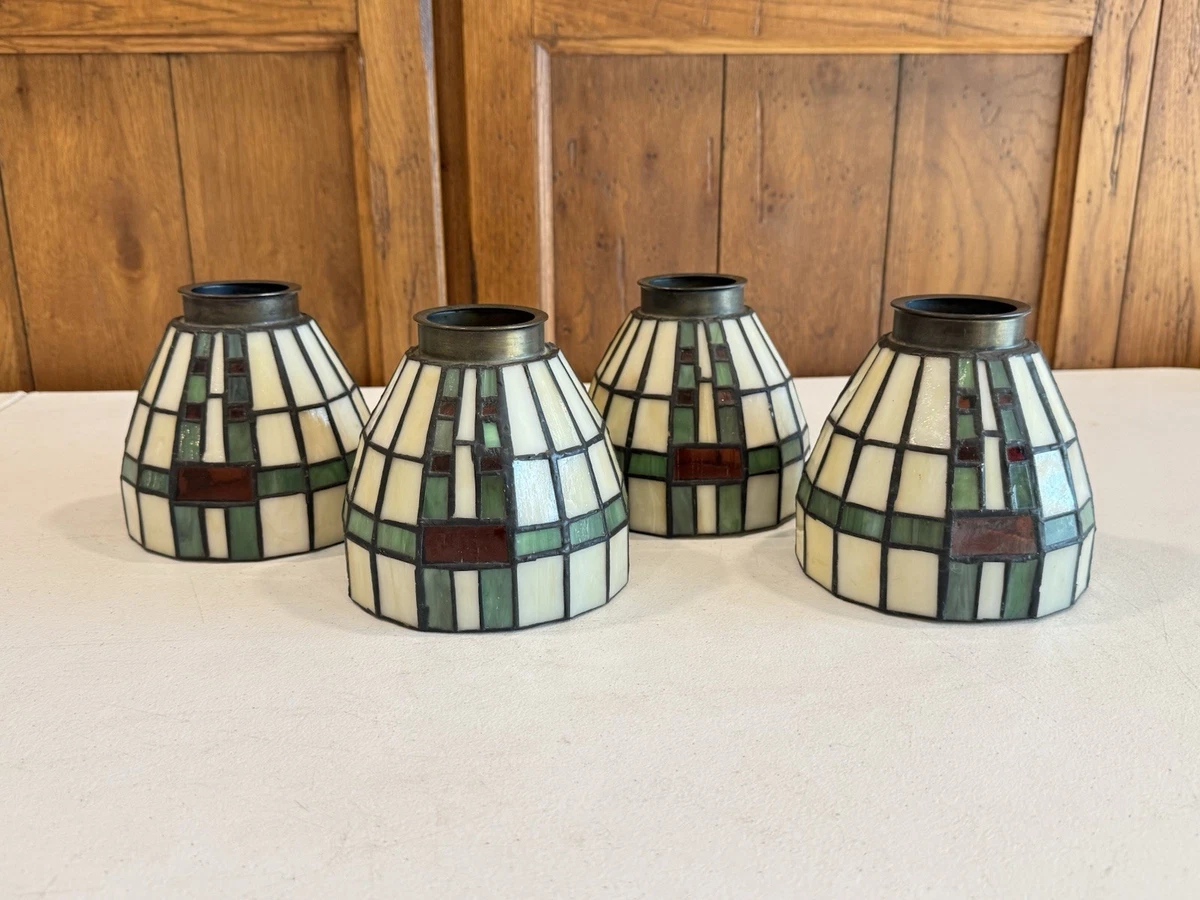 STAINED GLASS LANTERN SHADE 金魚と筍 STAINED GLASS LANTERN SHADE