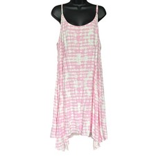 Torrid Tie Dye Challis Handkerchief Dress Sz 2X Pastel Pink Boho Feminine