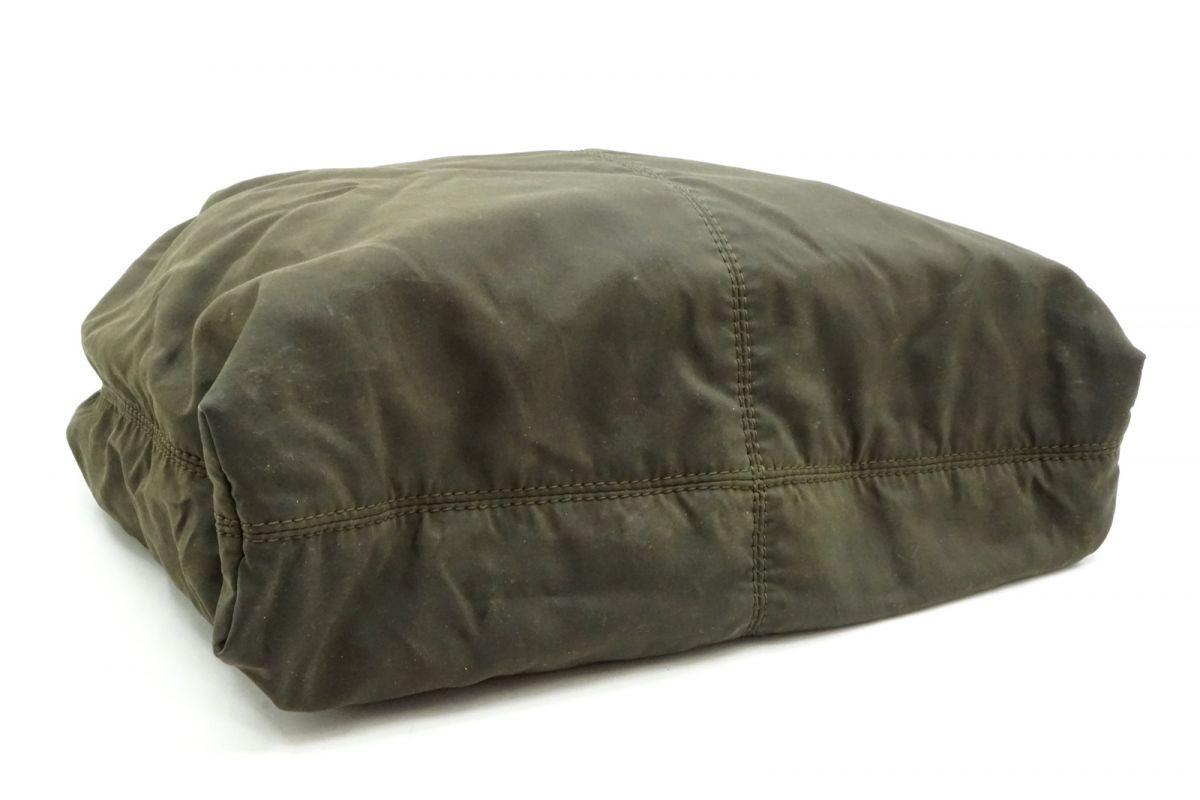 BOTTEGA VENETA Vintage Hobo Shoulder Bag B Logo Nylon Khaki 5310h thumbnail 4