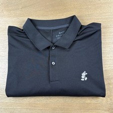 Nike Disney Mickey Mouse Icon Printed Dri-Fit Polo Mens XL Black Standard Fit