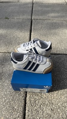 adidas Samoa I Boys' Sneakers White Navy Gum Leather Upper US 6K