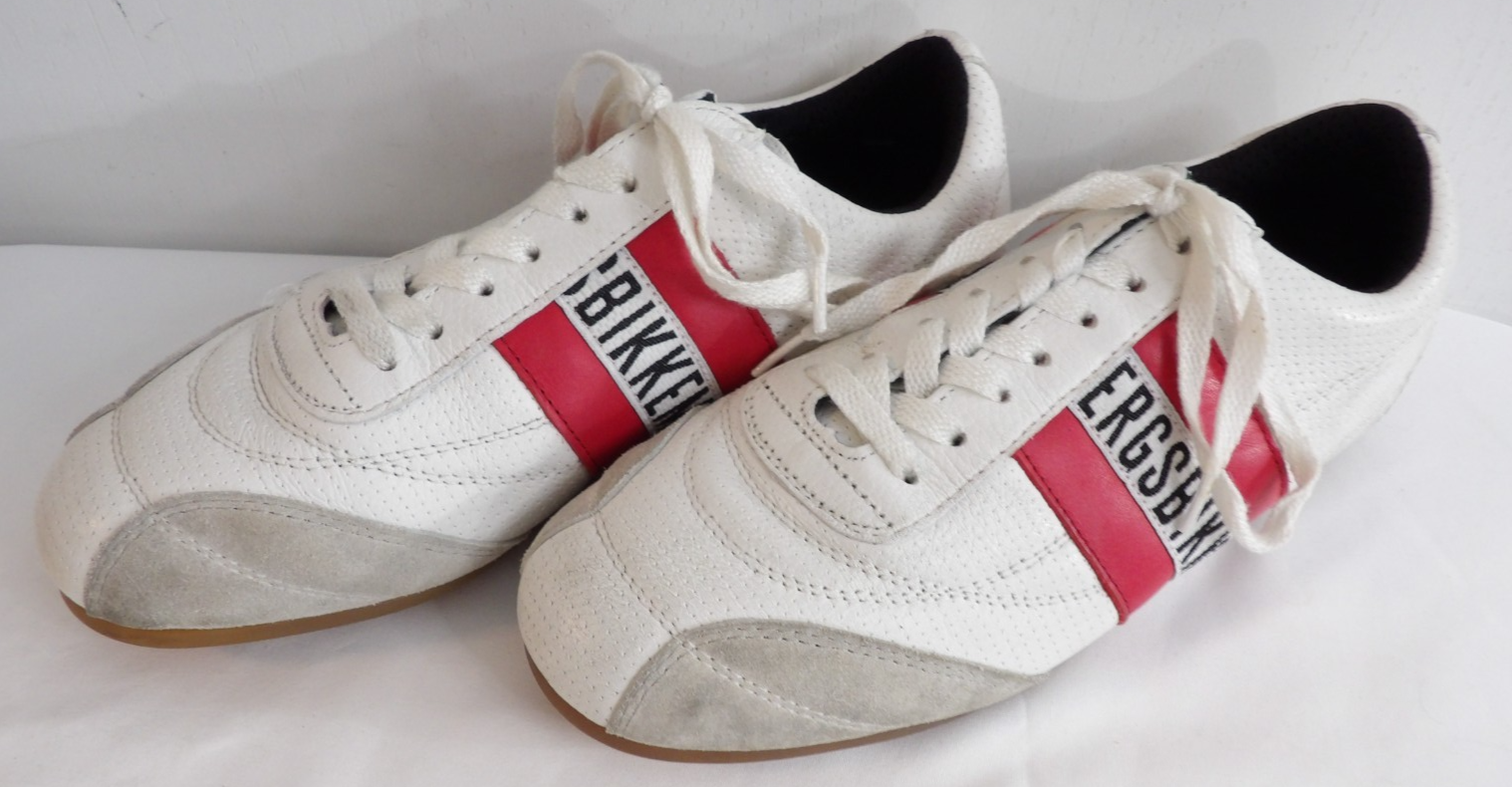 APL DIRK BIKKEMBERGS LINEA DONNA SNEAKERS CALCIO EU37 Y2K PELLE BIANCA EUC AVANT GARDE