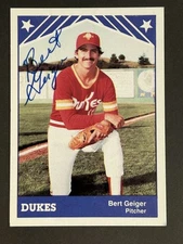 Bert Geiger Autograph Signed 1983 TCMA Albuquerque Dukes