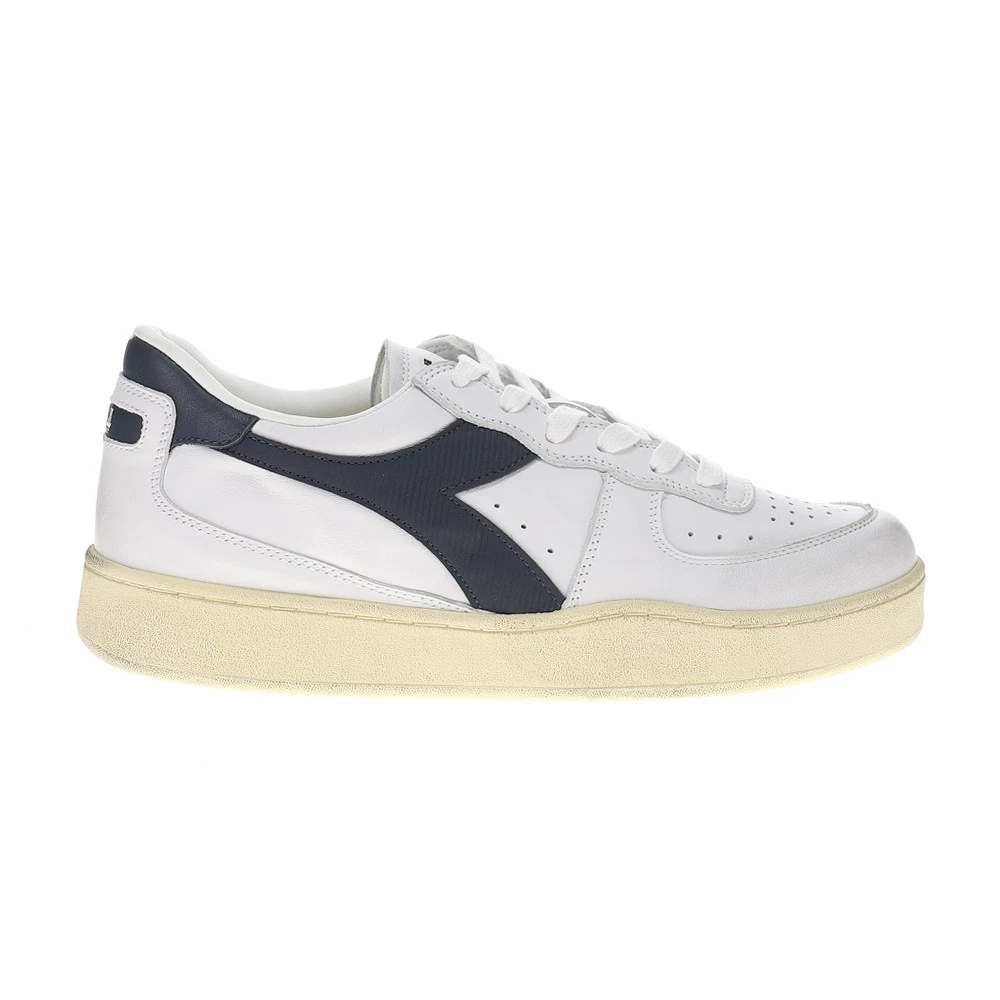diadora Mi Basket Low Used Lace Up Mens White Sneakers Casual Shoes 181233-C465