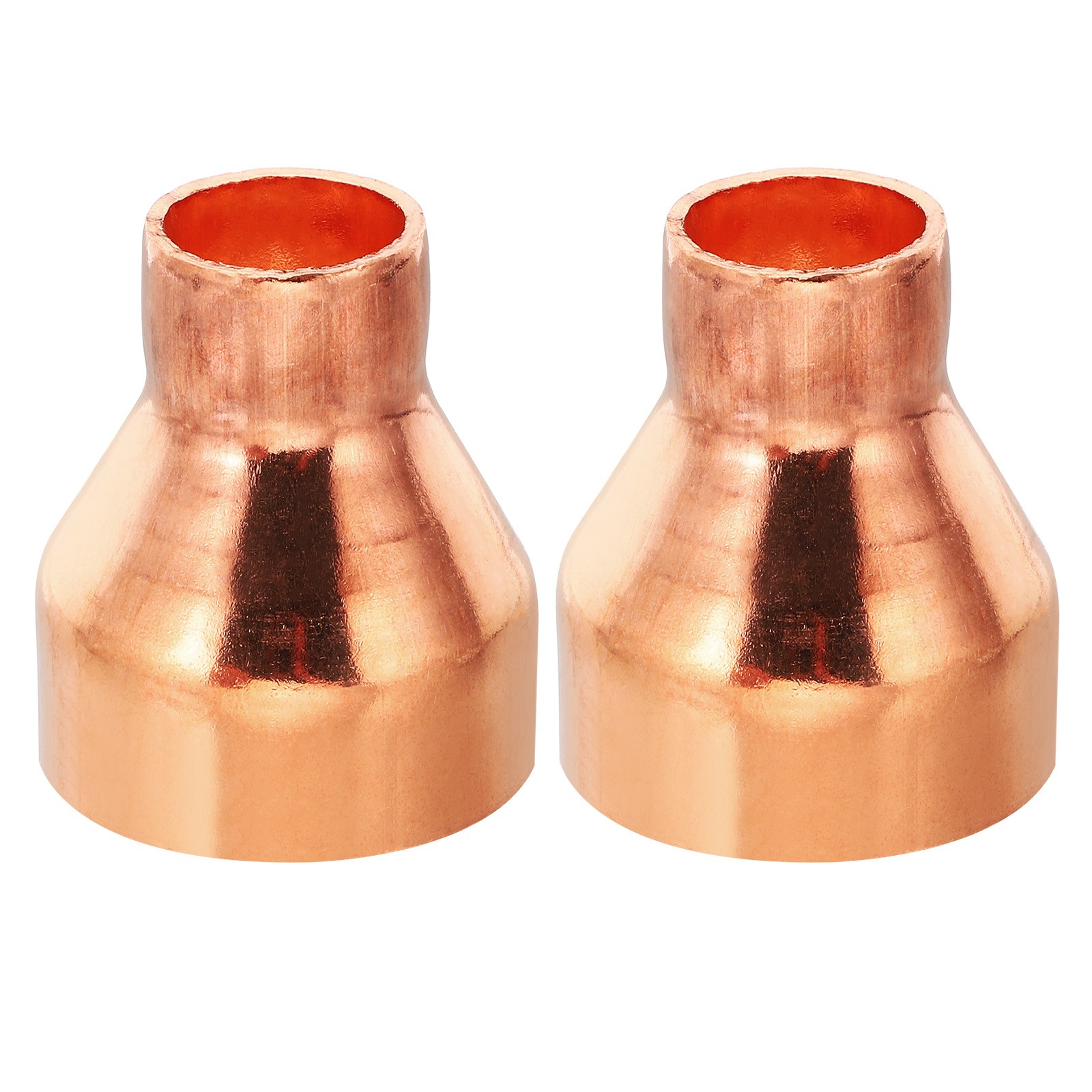 1 1/2" to 5/8" ID Copper Reducer 2pcs Reducing Coupling Fitting Pipe Adapter