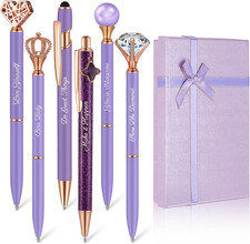 6 Pcs Fancy Pens for Women Crystal Diamond Pen for Journaling Pretty Glitter Bal