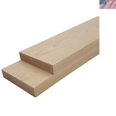 Versatile Hard Maple Wood Boards - 3/4'' x 4'' x 12'' - Perfect for DIY Projects
