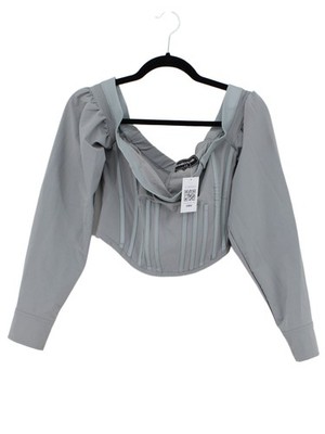 Maniere de Voir Damen Top UK 12 Blau Polyester mit Elasthan Cropped