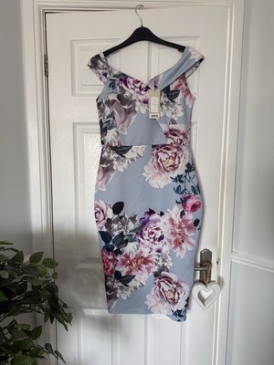 lipsy floral bardot skater dress Lipsy Floral Dresses | Floral Bardot & Bodycon Dresses