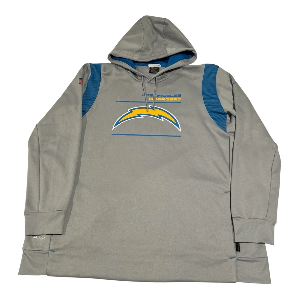 Nike NFL Therma-Fit Sweatshirt 3XL Los Angeles Chargers Gray On-Field Men's - Image 2 of 4