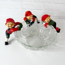 VTG Candy Designs Norway Elf Gnome Pixie Hanging Figurines Winter Christmas Set