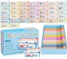 37 Read Rhyme Phonics Flip Books Word Family Build Book for Kids