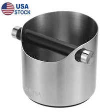 Espresso Knock Box Removable Knocking Bar Coffee Residue Container Non-slip Base