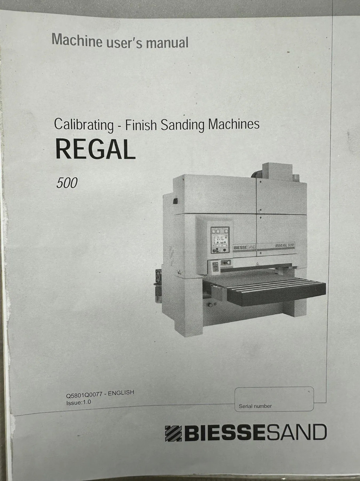 53" x 3 HEAD BIESSE REGAL MODEL #530-1350 WIDE BELT SANDER FINISHER: STOCK #2207