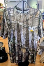 CAT Caterpillar Diesel Power Camo T-Shirt Large Russell Outdoors Realtree Mens