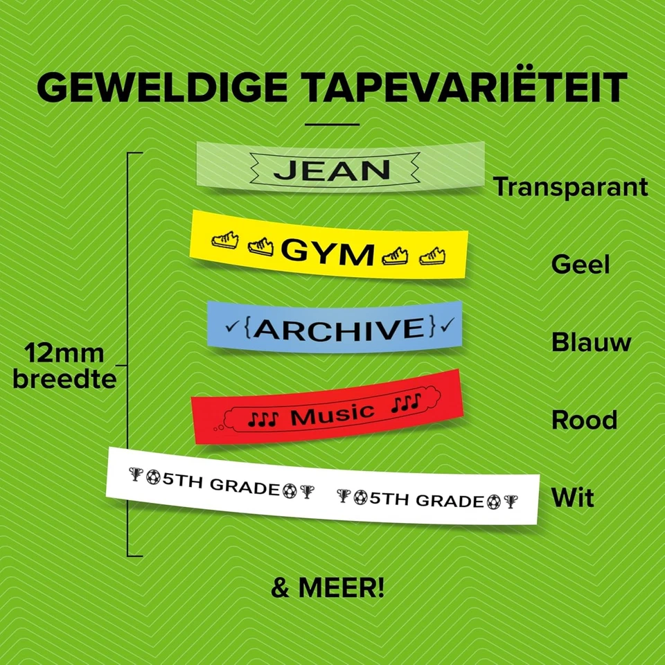 Dymo S0721730 Nastro LetraTag Metallico, 12 mm x 4 m, Argento Argento 1 Pezzo - Immagine 2 di 4