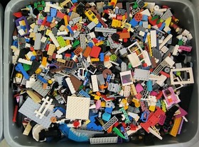Bulk LEGO LOT 5 pound box Bricks, parts, Pieces, Tires accessories by the pound