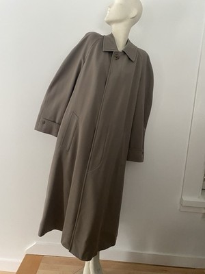 Men's Wool Coat Tan Bill Robinson Saks Fifth Trench Overcoat