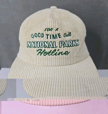 National Parks corduroy hat parks project strap back good time call Hotline cap