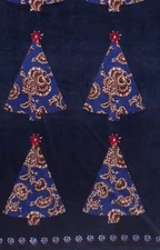 NEW Vera Bradley Fleece Holiday Tree Peacoat Throw Blanket 50"x 80" • Sealed