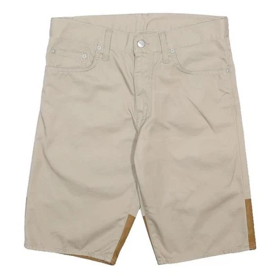 CARHARTT Homme Shorts Beige Marron Coton Décontracté Toile M W29 - Photo 1/4