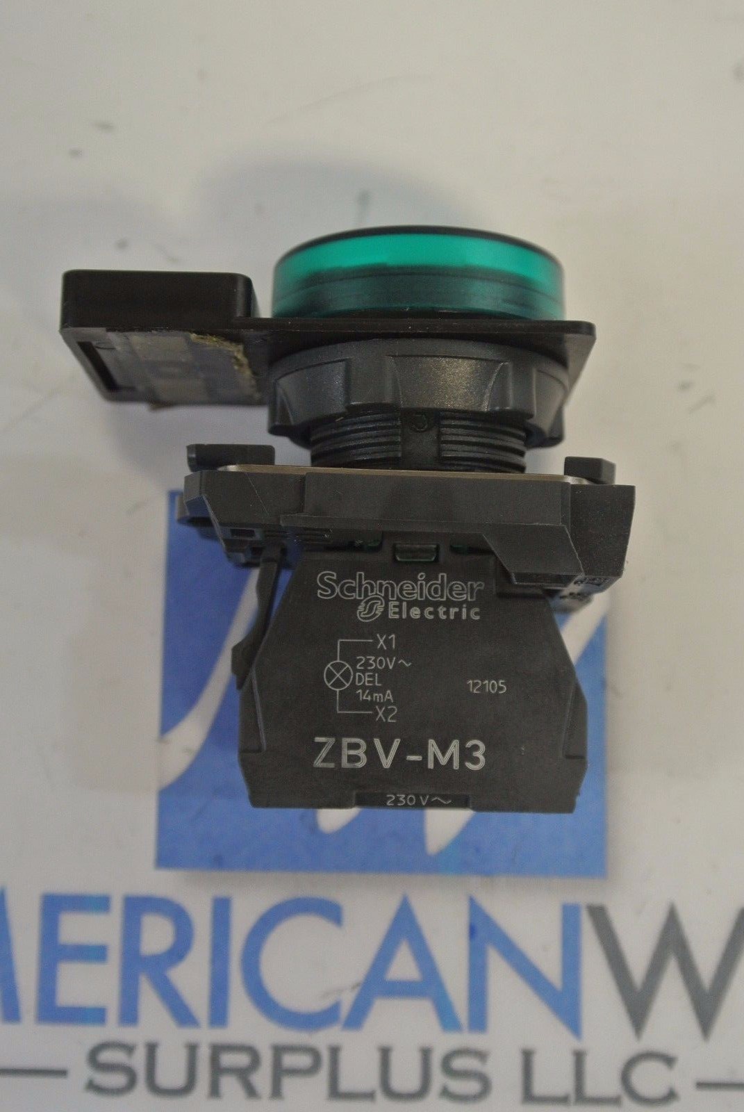 ZBV-M3 Schneider Electric Green Pilot Light with base USED | eBay