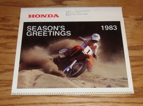 Original 1983 Honda Motorcycle Calendar Sales Brochure 83 - 第 1/1 張圖片