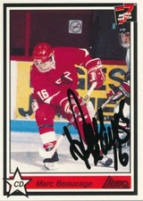 MARC BEAUCAGE Autogramm - Laval Titans 1990-91 QMJHL