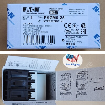 #ad New EATON Moeller PKZM0 25 CIRCUIT BREAKER PKZMO25 XTPR025BC1Nl $66.15