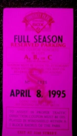 Boletos Chicago White Sox 1993-1996 temporada completa reservados pases de estacionamiento 4 años Foto 4 de 4