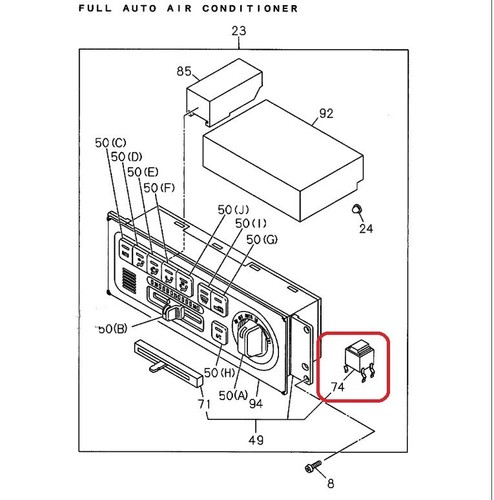 GENUINE ISUZU 8-97123991-1 HVAC Control Switch - Full Auto A/C (C68) - Picture 1 of 3