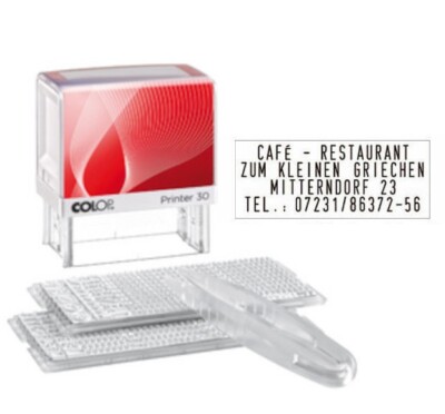 COLOP  Stempel Textstempel Wortstempel zum Selbersetzen max. 4 Zeilen Printer 20