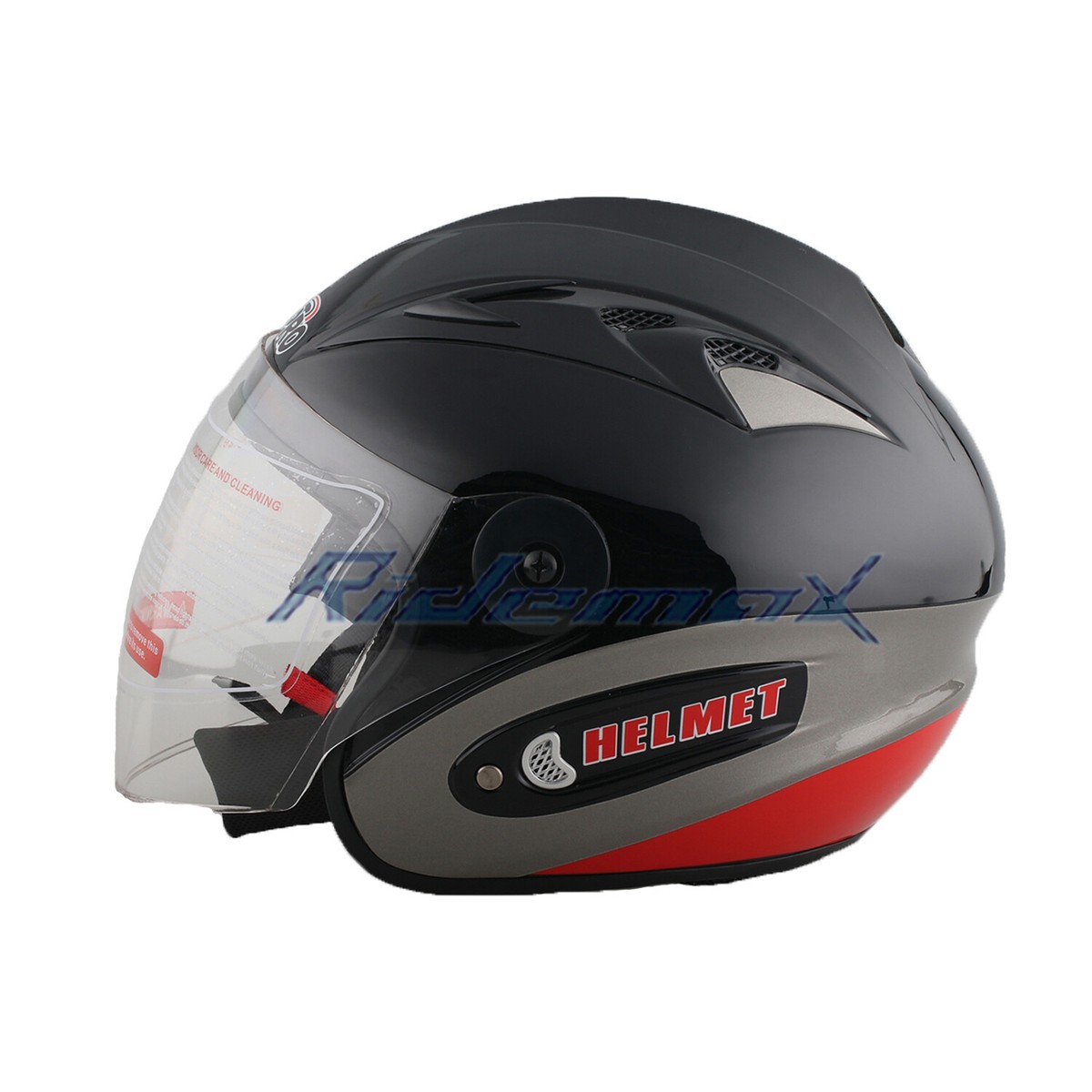 X-PRO Open Face Helmet DOT Approved Half Face Flip-up Helmet