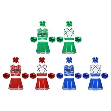 Women's Cheerleading Outfit Competition Vest With Miniskirts Set Naughty Fancy