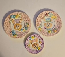 Bunny Tea Set Plates 3 In Set - Mercuries 1994
