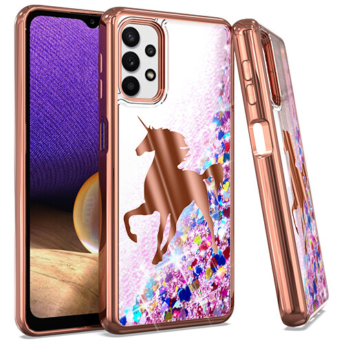 Für Samsung Galaxy A32 5G Flüssig Glitzer Chrom Treibsand Hard Case Handy Hülle - Bild 2 von 6